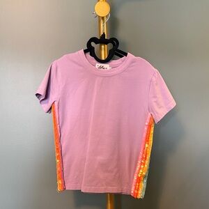 Lola +  The Boys Purple Shirt and Pants Set with Rainbow Sequin Sides